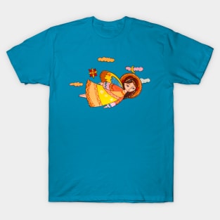 Flying christmas angel girl T-Shirt